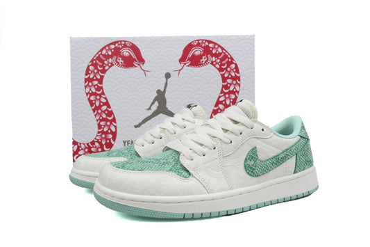 Air Jordan 1 Low OG "Year of the Snake" (White/Light Green)